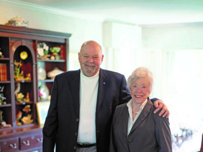 Bob and Lucy Smith with their beloved pets