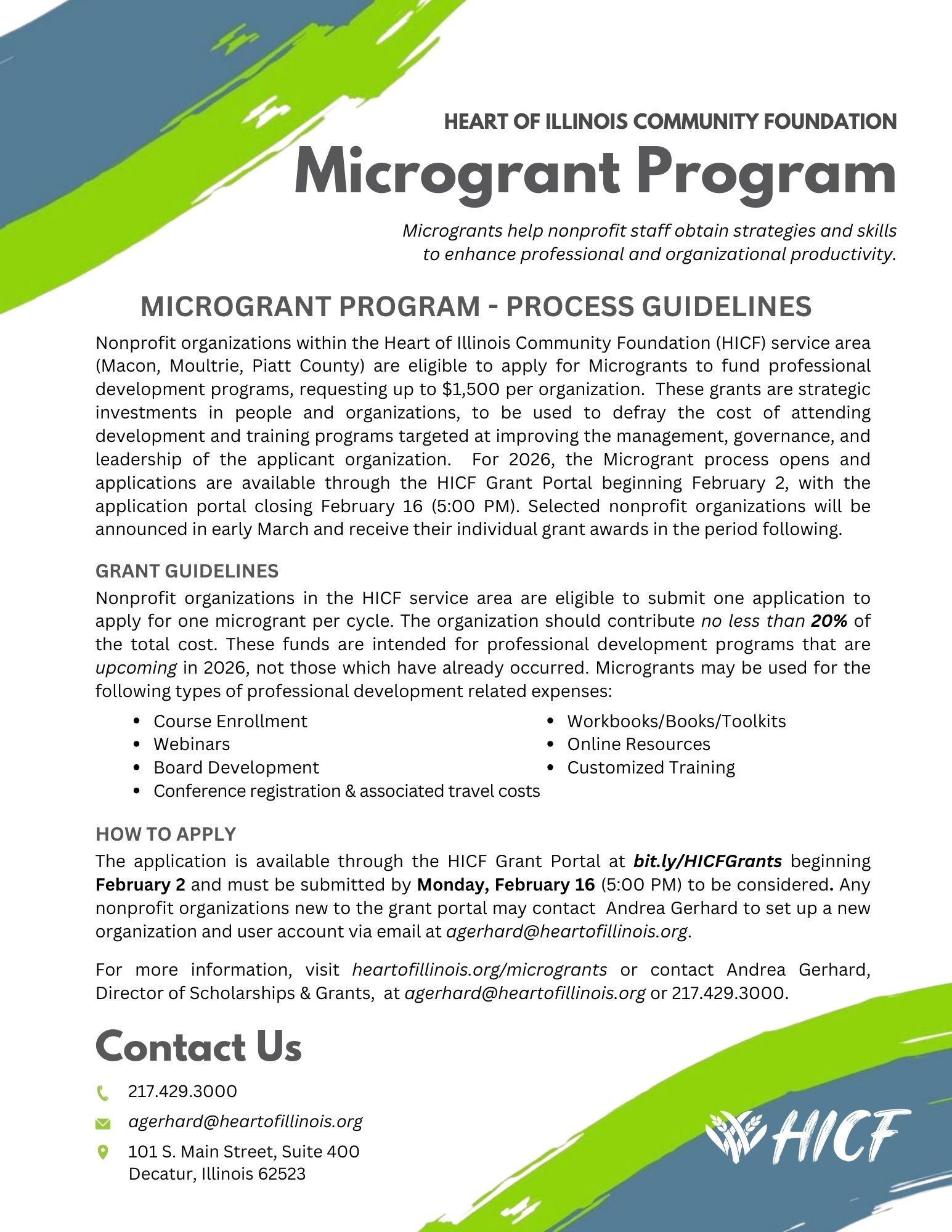 Microgrant Guidelines 2026